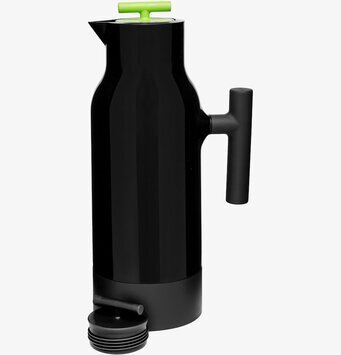 Bild av stilren och funktionell kaffekanna i svart