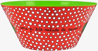 Bild av färgglad salladsskål med röd och grön design