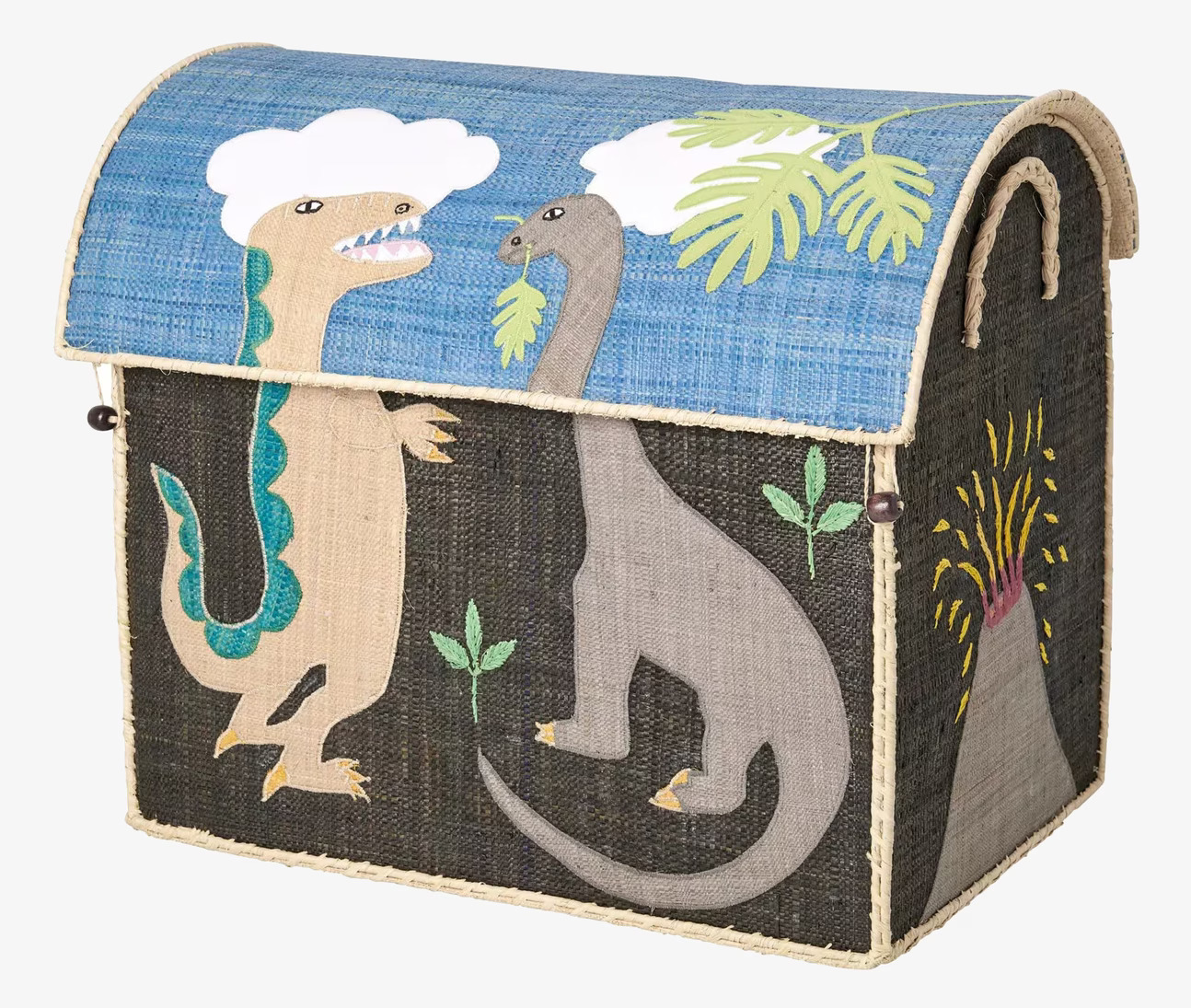 Förvaringskorg Large Dinosaurier från Rice med dinosauriemotiv