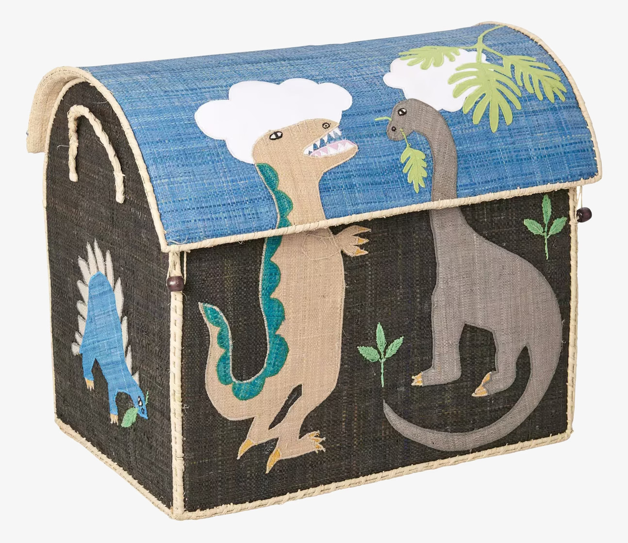 Förvaringskorg Large Dinosaurier från Rice med dinosauriemotiv