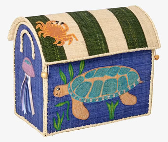 Bild av livfull förvaringskorg med havsdjur motiv