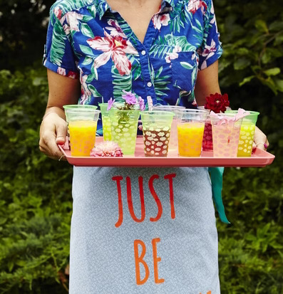 Bild av färgglatt förkläde med inspirerande text