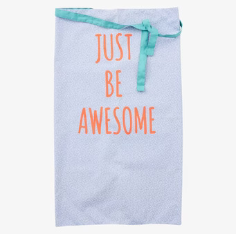 Bild av stilrent förkläde med upplyftande budskap