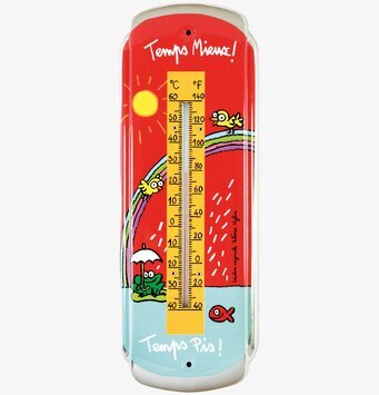 Bild av färgglad och lekfull termometer för hemmet