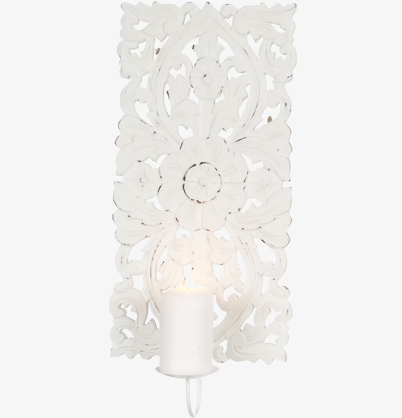 Bild av väggdekor med ljushållare i shabby chic-stil