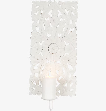 Bild av väggdekor med ljushållare i shabby chic-stil