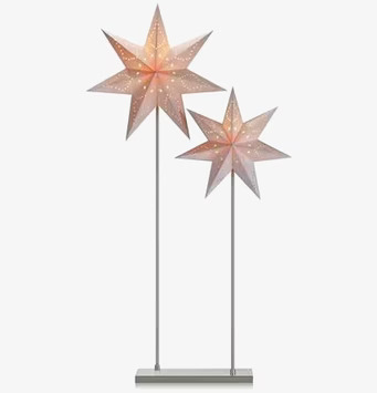 Bild av golvljusstake med modern design och stjärnmotiv