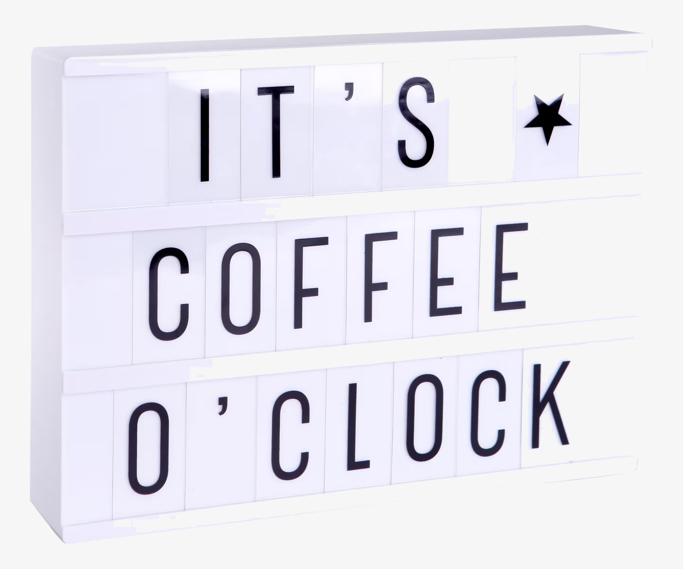 Lightbox Vit A4 från A Little Lovely Company med text