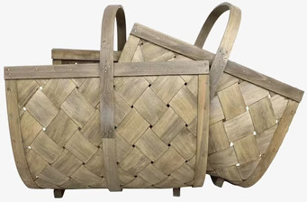 Bild av stilren och funktionell spånkorg vedbärare