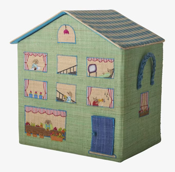 Bild av charmig och lekfull förvaringskorg som hus