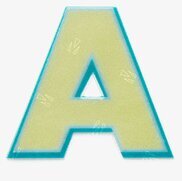 Bild av reflexklistermärke i form av bokstaven A