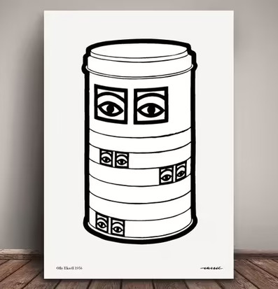 Bild av ikonisk burk med stilren, minimalistisk design