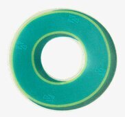 Bild av runt reflexklistermärke i turkos design