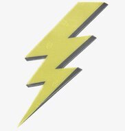 Bild av reflexklistermärke i blixtform för ökad säkerhet