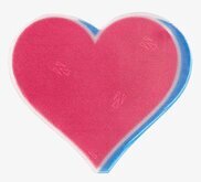 Bild av hjärtformat reflexklistermärke i rosa och blått