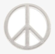 Bild av reflekterande fredsmärke för ökad synlighet