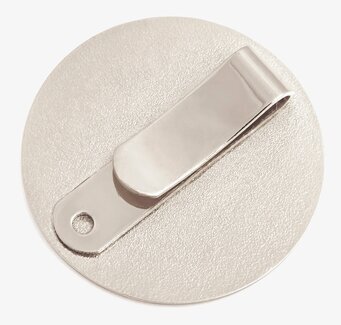 Bild av elegant och praktisk reflexbrosch i silver