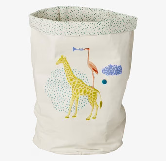 Bild av förvaringskorg med djurmönster och kreativ design