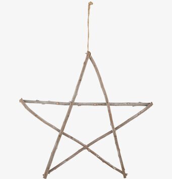 Bild av rustik trästjärna med naturlig och enkel design