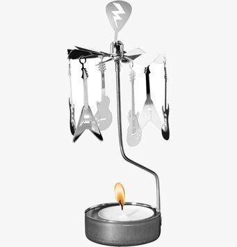 Bild av dekorativt änglaspel med gitarrmotiv i metall