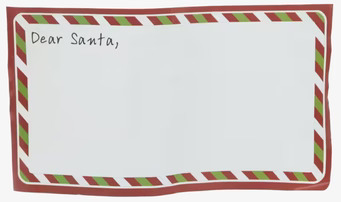 Bild av julbrev med festlig ram och kreativ stil