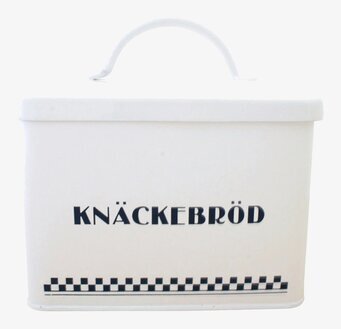 Bild av stilren plåtburk för knäckebrödsförvaring