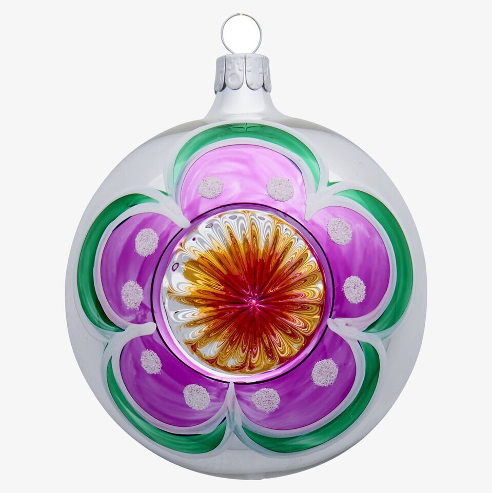 Julgranskula L Vintage Style från Rice med blommotiv