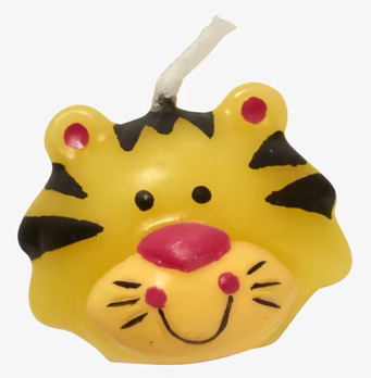 Bild av färgglatt djurformat ljus för festliga stunder