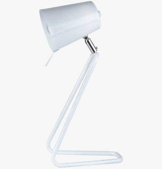 Bild av modern vit bordslampa med justerbar skärm