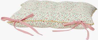 Bild av färgglad sittdyna med prickigt mönster