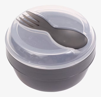 Bild av praktisk och stilren matlåda med bestick