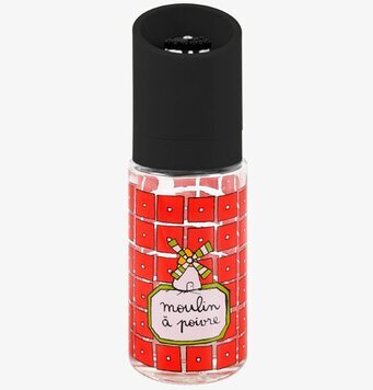 Bild av färgglad och stilfull kryddkvarn i köket