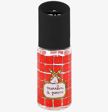 Bild av färgglad och stilfull kryddkvarn i köket