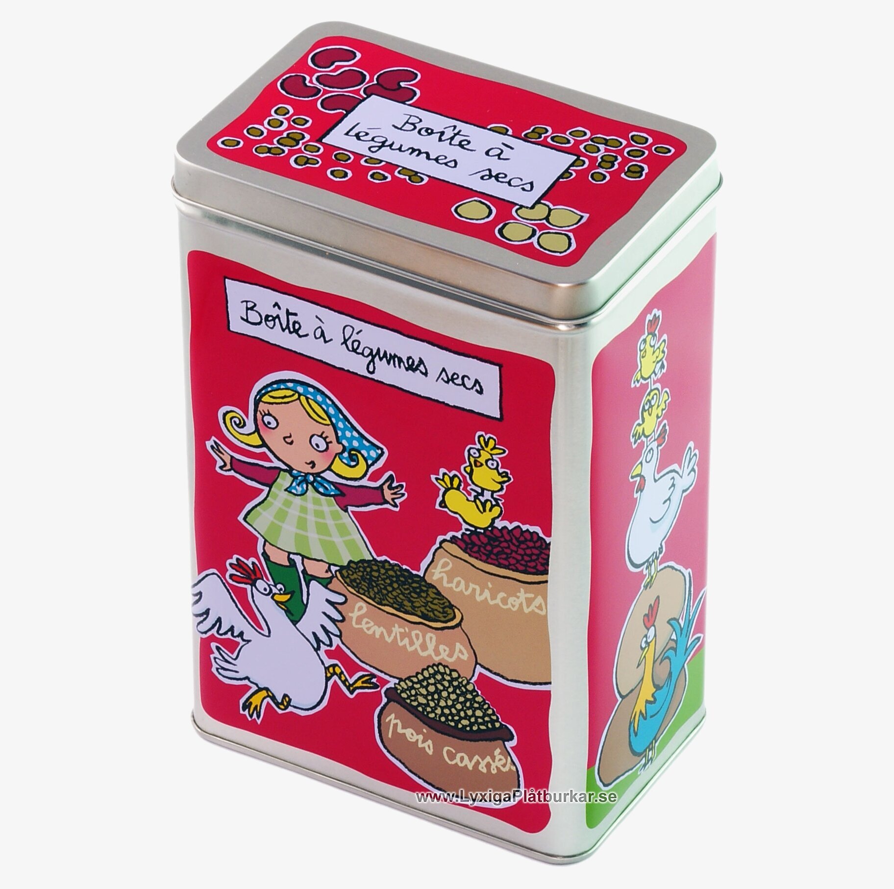 Bild av färgglad plåtburk för förvaring av torra råvaror