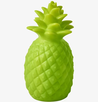 Bild av dekorativ ananas med LED-belysning i limegrönt