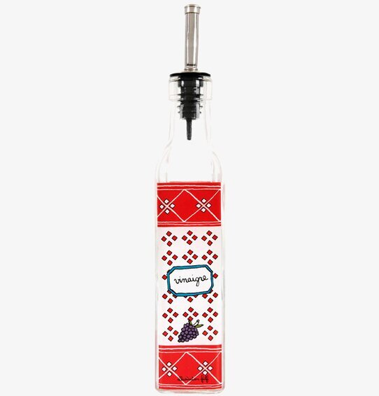 Bild av elegant vinägerflaska med geometriskt mönster
