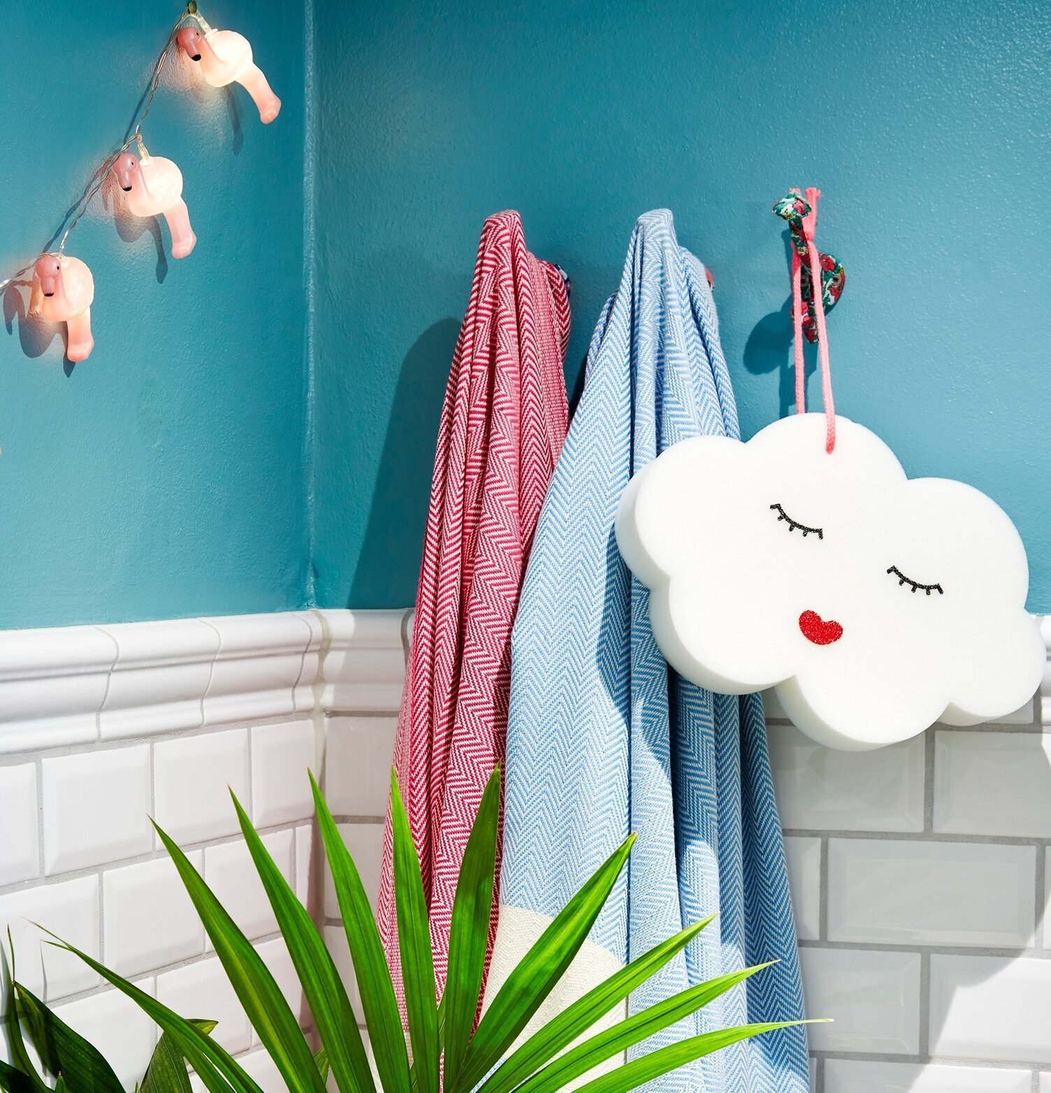 Hamam Handduk Grön från Rice i färgglatt och lekfullt rum