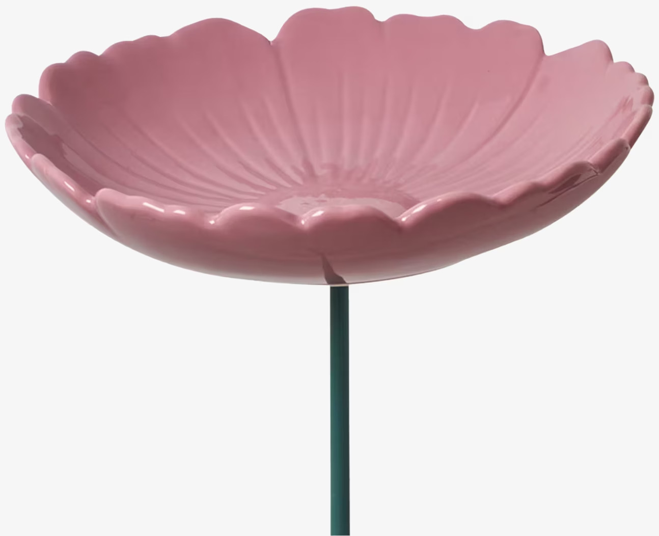Fågelbad Keramik Rosa från Rice i blomformad design