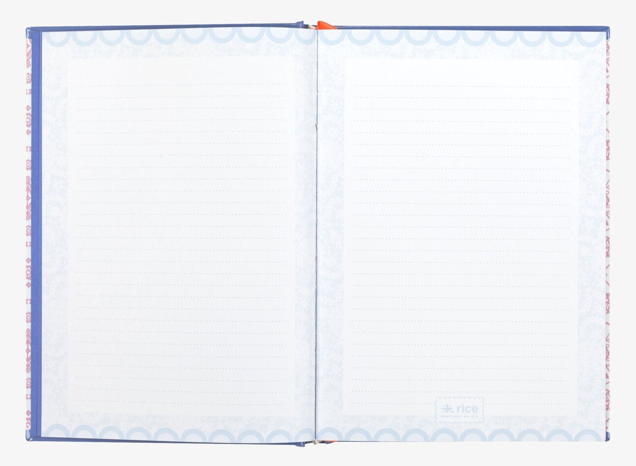 A5 Notebooks från Rice, randiga sidor med dekorativa kanter