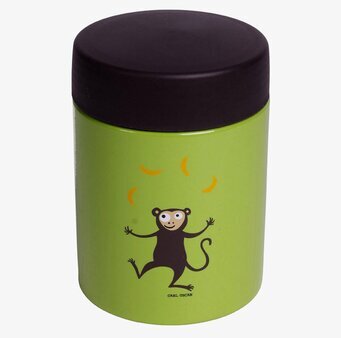 Bild av färgglad mattermos för barn med glad apa