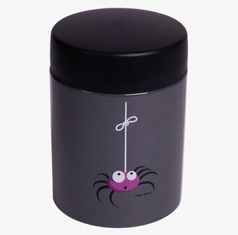 Bild på barnvänlig mattermos med lekfull spindeldesign