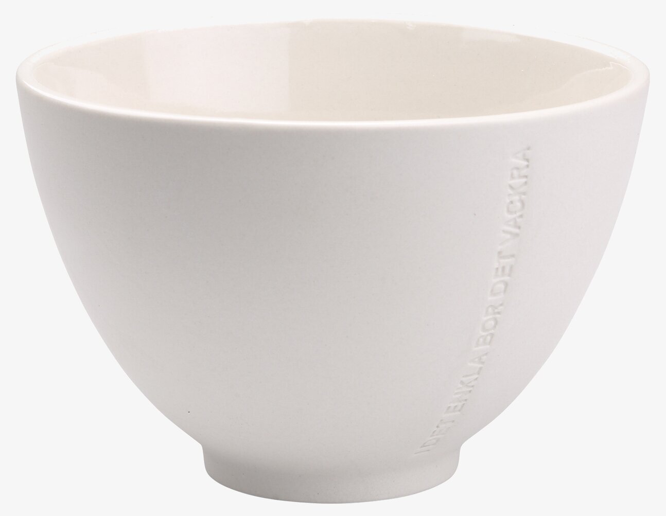 Bild av elegant vit skål i stengods med stilren design