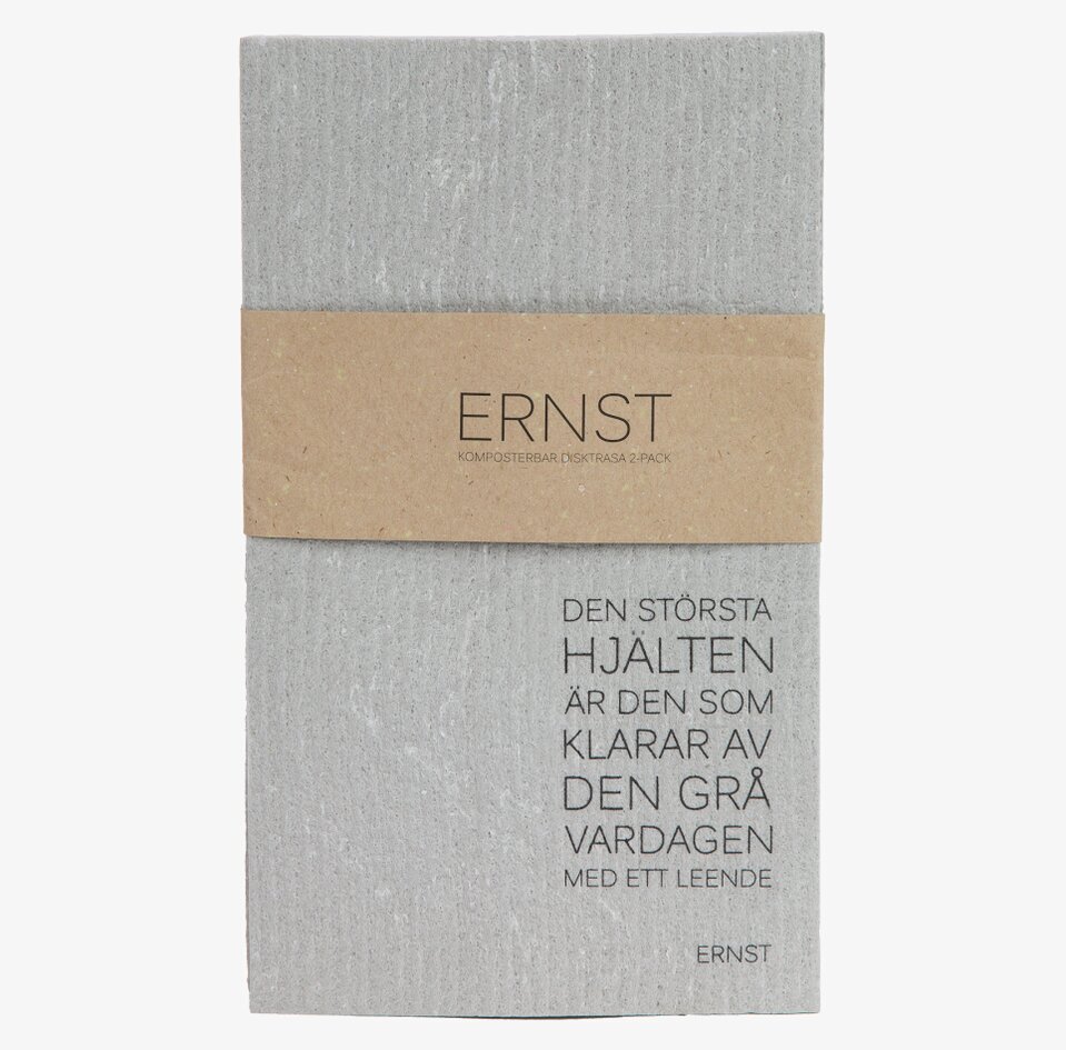 Disktrasa Citat 2-Pack från Ernst i grått med inspirerande citat