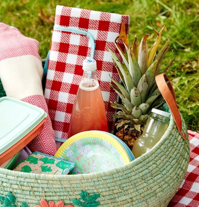 Bild av en färgglad och inbjudande picknicksituation