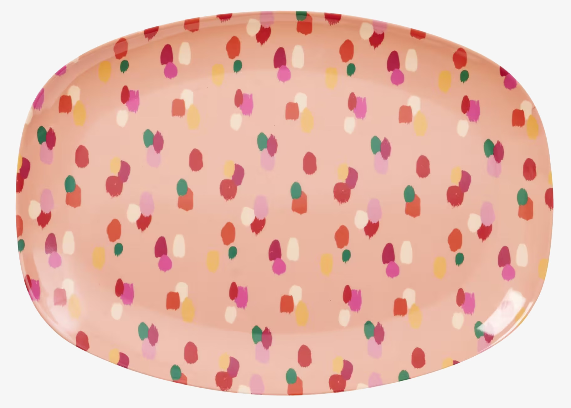 Tallrik Dapper Dot Print från Rice med färgglada prickar