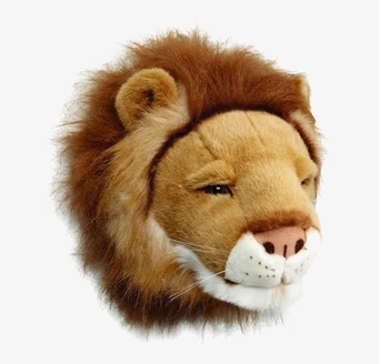 Bild av ett realistiskt lejonhuvud med detaljerad man