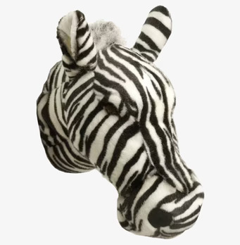 Bild av ett realistiskt och dekorativt zebrahuvud