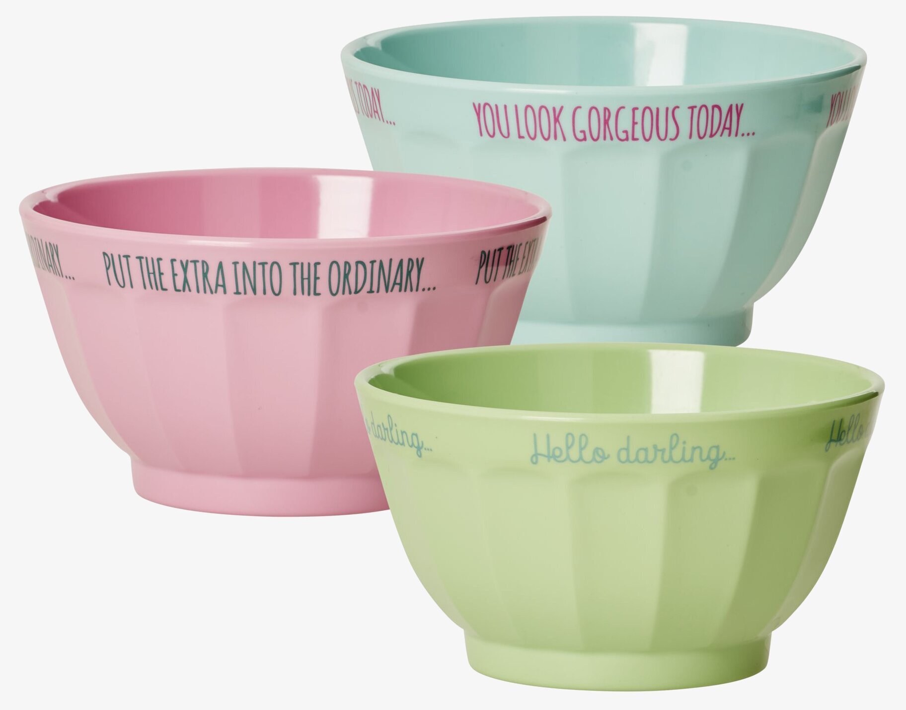 Skål - You Look Gorgeous Today från Rice i tre färger