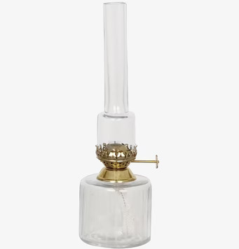 Bild av elegant fotogenlampa med glas och metall