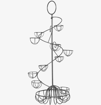 Bild av spiralformat äggställ i svart metall för köket